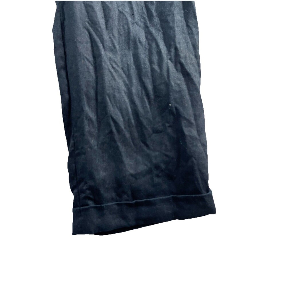 Lauren Ralph Lauren Petite Linen Pants Size 8P Black Pleated Preppy Work - Picture 7 of 11